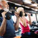 Fit mature sporty couple working out to stay healthy